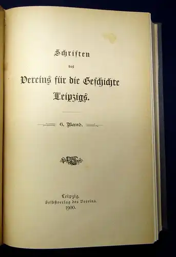 Schriften des Vereins für die Geschichte Leipzigs Sammelband Bd.5-7 1869-1904 js