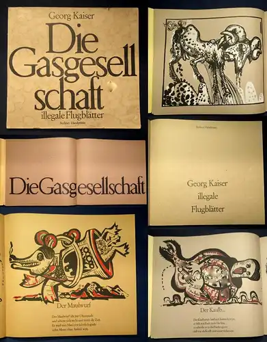 Kaiser Die Gasgesellschaft illegale Flugblätter 1969 Berliner Handpresse js