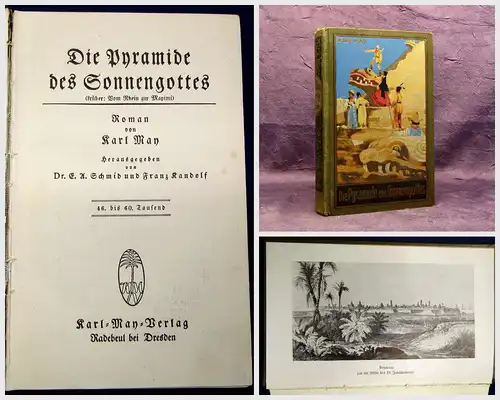 Karl May " Die Pyramide des Sonnengottes " 46.bis 60.Tausend um 1925 Abenteuer m