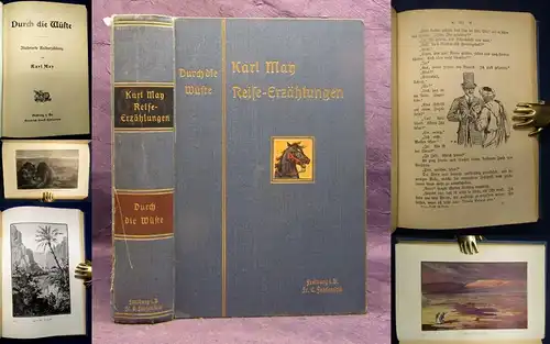 Karl May Fehsenfeld Blau 1908 Bd. 1 Durch die Wüste 6.-10.Tausend Erzählung js