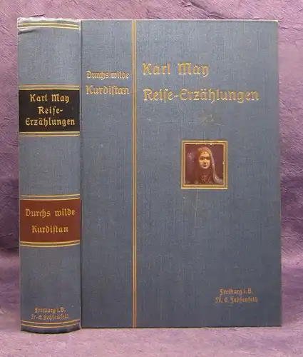 Karl May Fehsenfeld Blau 1908 Bd. 2 Durchs wilde Kurdistan 6.-7. Tausend js