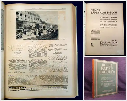 Bäder-Adressbuch Illustrierter Führer durch dt. Bäder u.a. um 1930 14 Karten mb