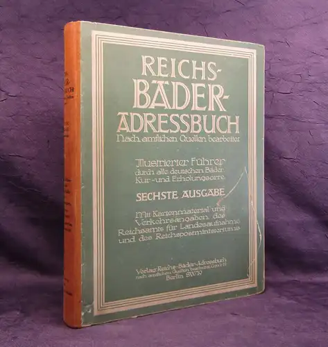 Bäder-Adressbuch Illustrierter Führer durch dt. Bäder u.a. um 1930 14 Karten mb