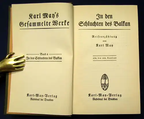 Karl May's Gesammelte Werke Bd. 4 "In den Schluchten des Balkan"Erzählung 1930 j