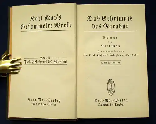 Karl May's Gesammelte Werke Bd.57 "Das Geheimnis des Marabut " 1.-30 T.  1930 js