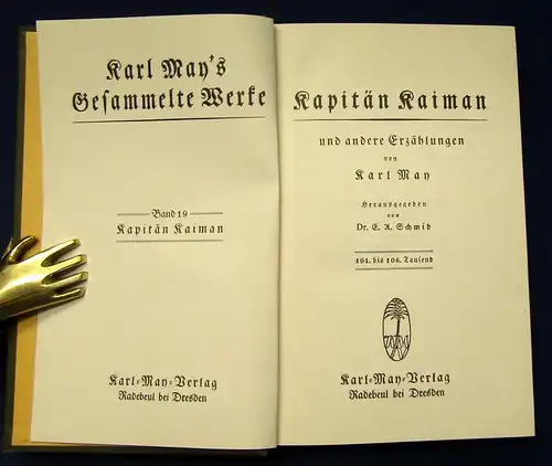 Karl May's Gesammelte Werke Bd.19 "Kapitän Kaiman" um 1933 Abenteuer js