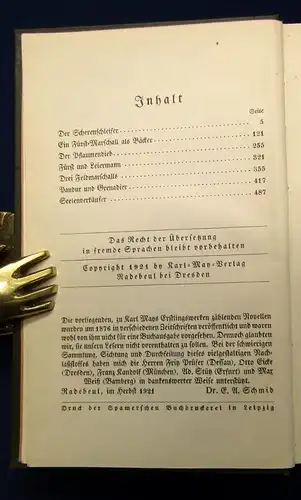 Karl May's Gesammelte Werke Bd.42 "Der alte Dessauer" um 1930 Abenteuer js