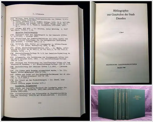 Bibliographie zur Geschichte der Stadt Dresden 1981 4 Bde. Ortskunde js