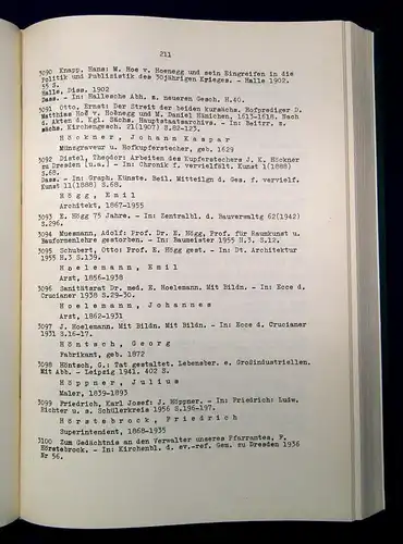 Bibliographie zur Geschichte der Stadt Dresden 1981 4 Bde. Ortskunde js