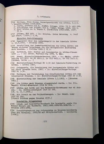 Bibliographie zur Geschichte der Stadt Dresden 1981 4 Bde. Ortskunde js