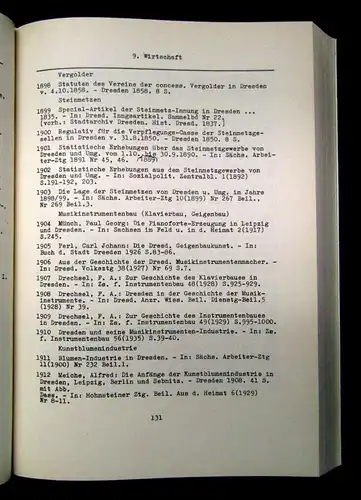 Bibliographie zur Geschichte der Stadt Dresden 1981 4 Bde. Ortskunde js