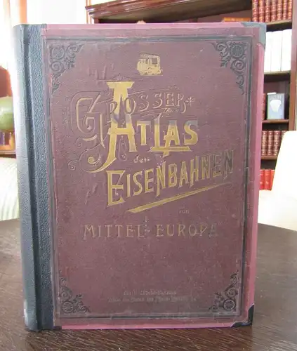 Grosser Atlas der Eisenbahnen von Mittel-Europa um 1911 35x25 Deutsches Reich js