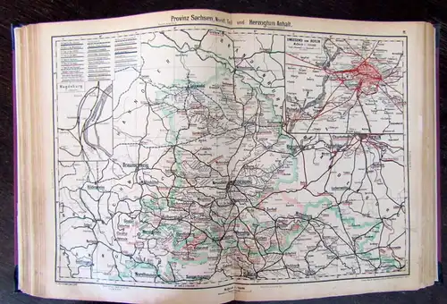 Grosser Atlas der Eisenbahnen von Mittel-Europa um 1911 35x25 Deutsches Reich js