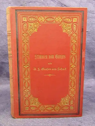 Schack Stimmen vom Ganges Sammlung indischer Sagen 1877 Gedicht im Anhang js