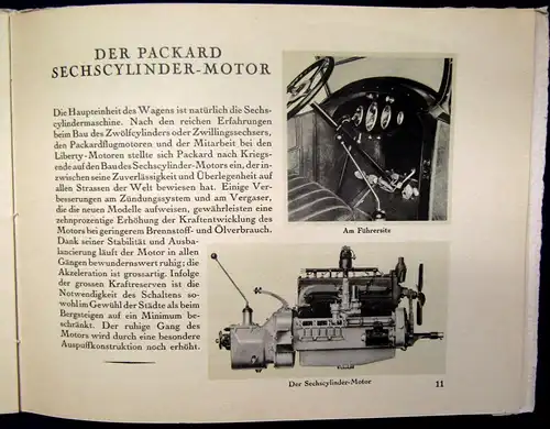 Or. Verkaufsprospekt Packard-Automobil für die Vertretung ,Arnold Hansen 1924 js