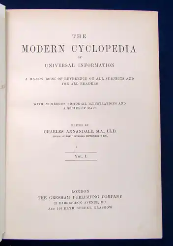 Annandale The modern Cyclopedia of universal Information 8 Bde. ca. 1890 js