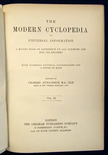 Annandale The modern Cyclopedia of universal Information 8 Bde. ca. 1890 js