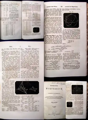 Hoffmann Mathematisches Wörterbuch Alphabetisch Mischauflage 1858-1861 js