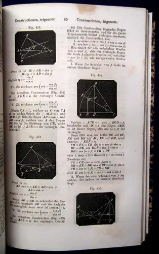 Hoffmann Mathematisches Wörterbuch Alphabetisch Mischauflage 1858-1861 js