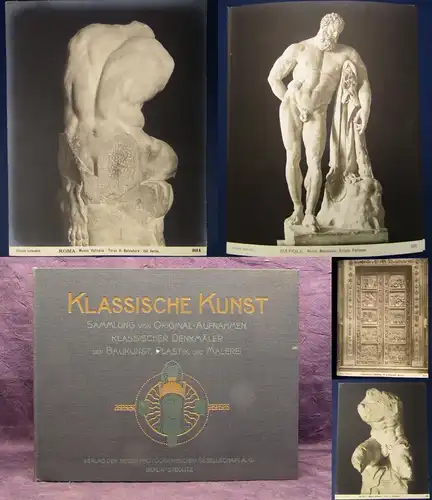 Mappe Klassische Kunst Sammlung Denkmäler,Baukunst,Plastik,Malereium 1910 js