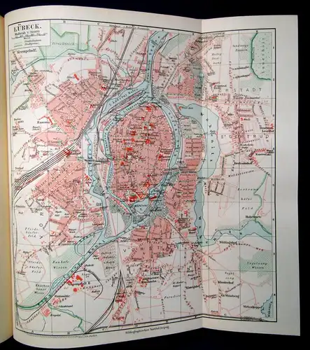 Krauß Meyers Deutscher Städteatlas 1913 selten mit 50 Karten komplett rara js