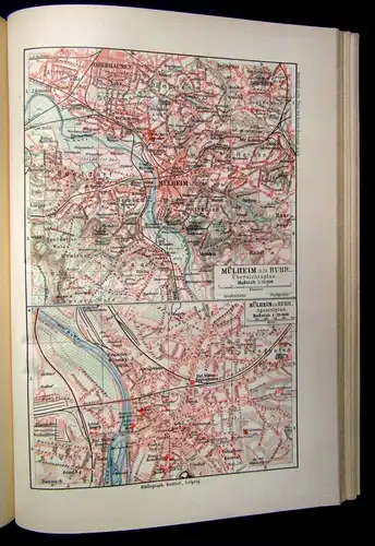 Krauß Meyers Deutscher Städteatlas 1913 selten mit 50 Karten komplett rara js