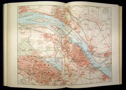 Krauß Meyers Deutscher Städteatlas 1913 selten mit 50 Karten komplett rara js