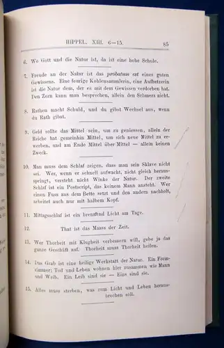 Lehmann Sentenzenschatz aus Dichtern und Denkern aller Zeiten 1881 Lyrik js