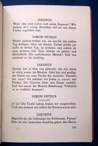 Werfel Paulus unter der Juden Dramatische Legende in sechs Bildern 1926 js