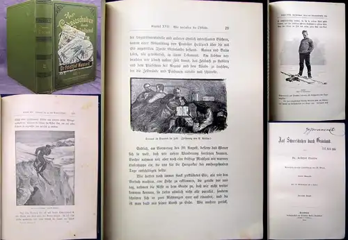 Nansen Auf Schneeschuhen durch Grönland 2.Bd. apart 1898 selten Abenteuer js