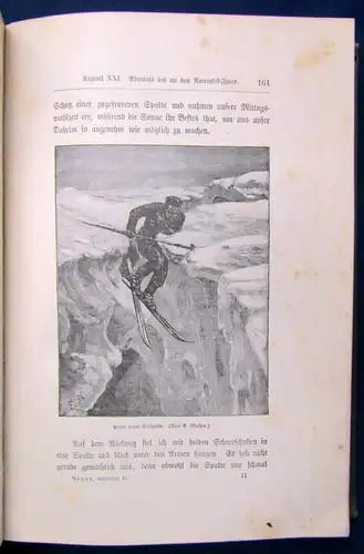 Nansen Auf Schneeschuhen durch Grönland 2.Bd. apart 1898 selten Abenteuer js