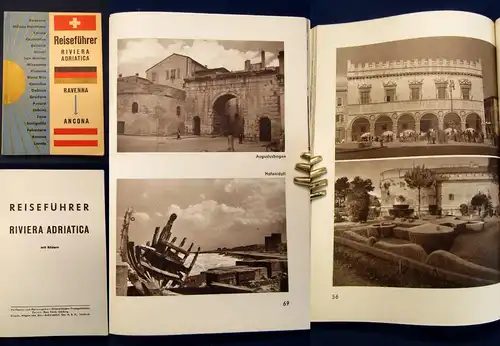 Reiseführer Riviera Adriatica mit Bildern Ravenna, Ancona um 1940 Reiseführer js