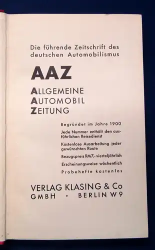 Arnau Autotouren Brevier Ein Führer für Automobilreisende Bd.1 Ungarn 1932 js