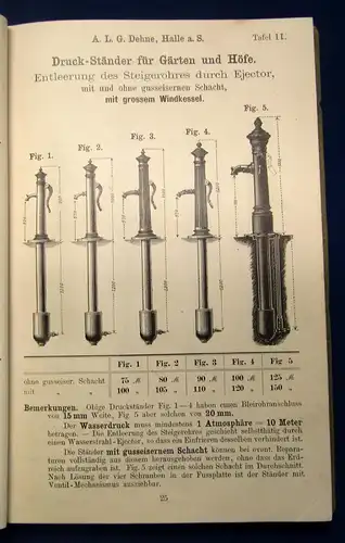 Dehne Katalog für Armaturen für Dampfmaschinen,Pumpen 1892 selten js