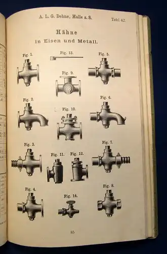 Dehne Katalog für Armaturen für Dampfmaschinen,Pumpen 1892 selten js
