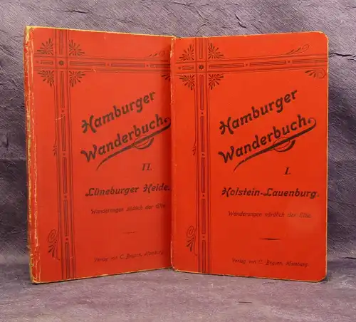 Roth Hamburger Wanderbuch 2 Bde. 1922 Holstein, Lauenburg,Lüneburger Heide js