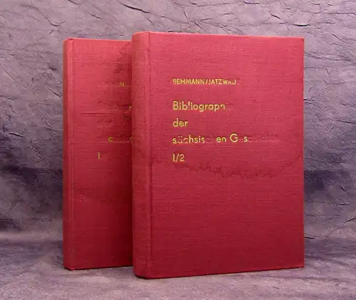 Bemmann Bibliographie der sächsischen Geschichte 1970 2 Bde Geschichte Recht mb