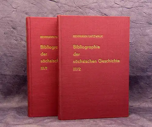 Bemmann Bibliographie der sächsischen Geschichte 1970 2 Bde Geschichte Recht mb