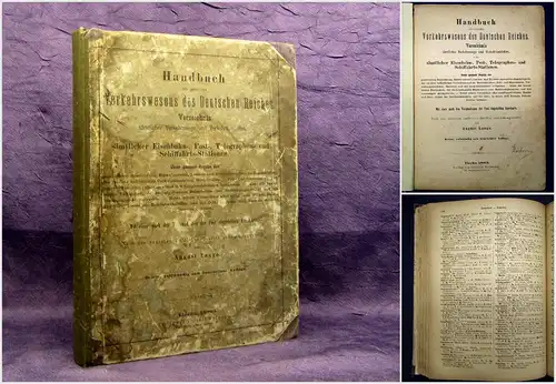 Lange Handbuch des gesamten Verkehrswesens des deutschen Reiches 1883 mb
