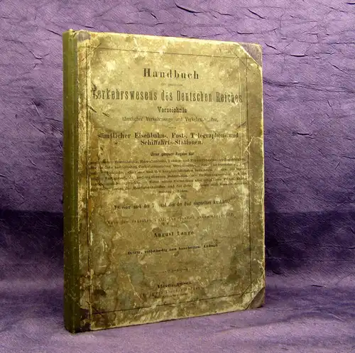 Lange Handbuch des gesamten Verkehrswesens des deutschen Reiches 1883 mb