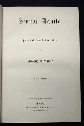 Gerstäcker, Friedrich Gesammelte Schriften Bd.25 Sennor Aguila um 1900 js