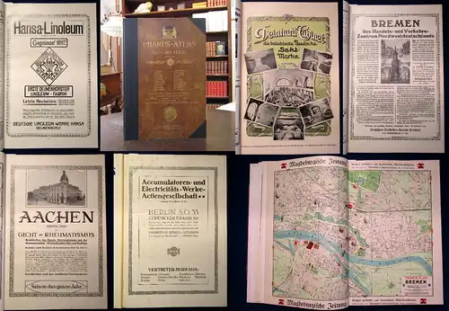 Thom Pharus-Atlas Deutscher Städte Ausgabe 1912/17 Selten Geographie Ortskunde m