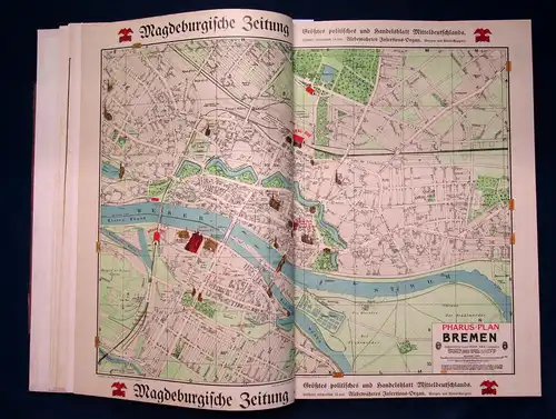 Thom Pharus-Atlas Deutscher Städte Ausgabe 1912/17 Selten Geographie Ortskunde m