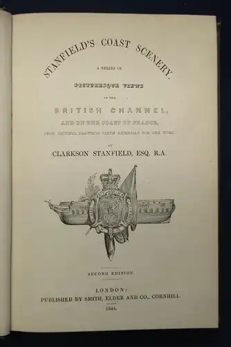 Stanfield Stanfield´s Coast Scenery 1844 England Ansichtenwerk Frankreich mb