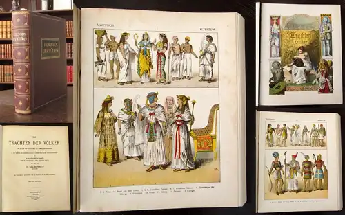 Kretschmer Die Trachten der Völker Vom Begin der Geschichte Bildband 1906  js