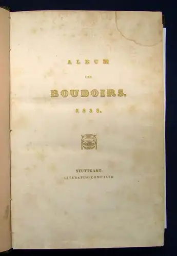 Album der Boudoirs 1838 Illustr. zu Uhlands Gedichten in 36 Umrissen Lyrik js