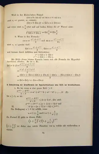 Ligowski Tafeln der Hyperbelfunctionen u. d. Kreisfunctionen 1890 Theorie js