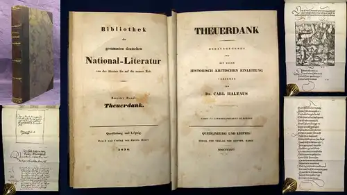 Haltaus Theuerdank Bibliothek der gesammten deutschen National-Literatur 1836 js