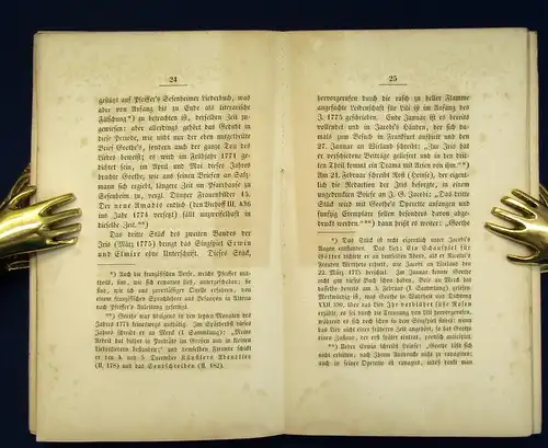 Bergk Acht Lieder von Goethe 1857 Zum erstenmale mit Erläuterungen Lyrik js