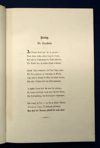 Lieder von Conrad von Prittwitz- Gaffron 1865 Rundumgoldschnitt Kultur js